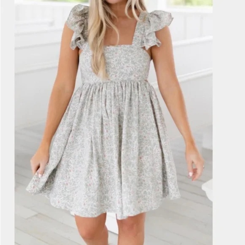Ruffled Tie back Sundress